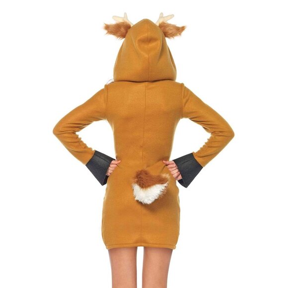Cozy Fleece Fawn Reindeer Costume Dress Womens Size XL Christmas Halloween Top - Picture 5 of 10